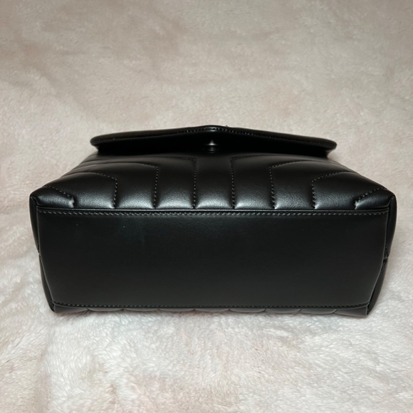 NEW YSL LOULOU Small in Quilted Leather - Black with Silver Hardware - Picture 7 of 13
